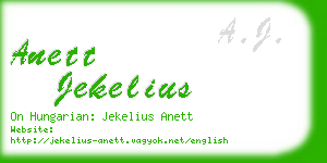 anett jekelius business card